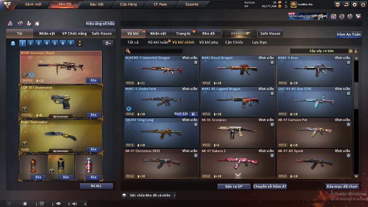 shop acc cf uy tin gia re